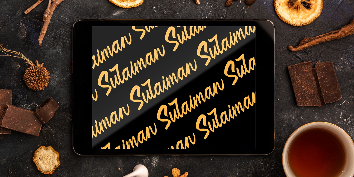 Przykład czcionki Sulaiman Regular